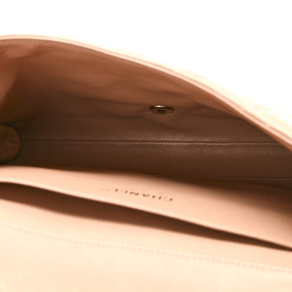 Chanel Lambskin Quilted Clutch with Chain Flap Beige Fonce 5 of 11