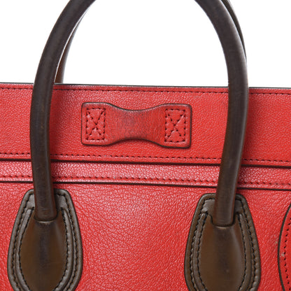 Celine Goatskin Nano Tri-Color Luggage Red 12 of 17
