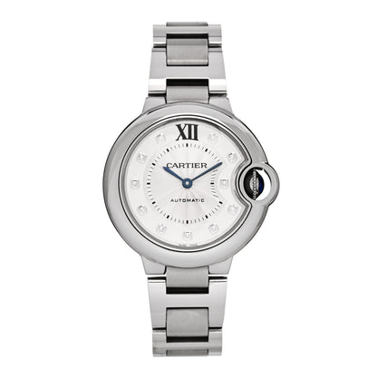Cartier Stainless Steel Diamond 33mm Ballon Bleu De Cartier Automatic Watch 1 of 5