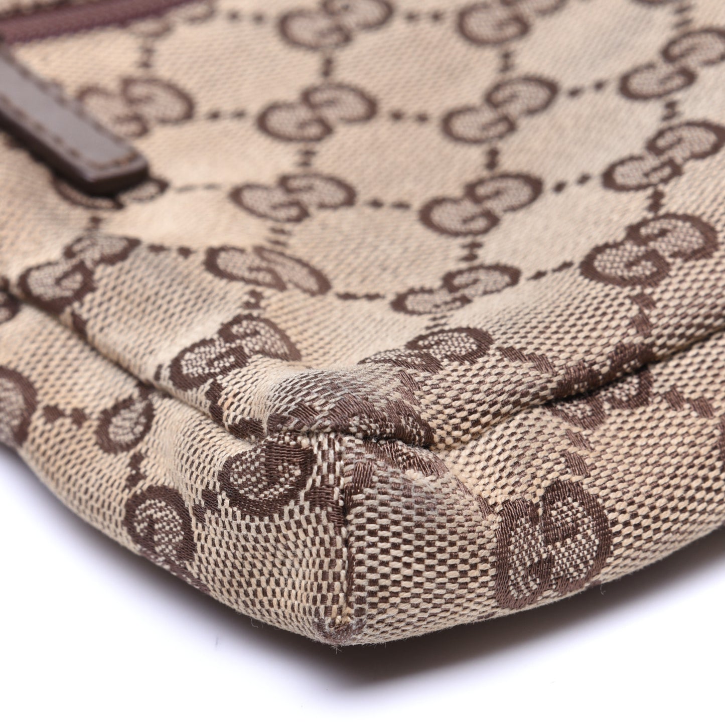 GG Monogram Double Pocket Belt Bag Dark Brown