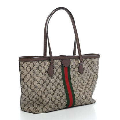Gucci GG Supreme Monogram Medium Ophidia Shopping Tote Brown 3 of 9