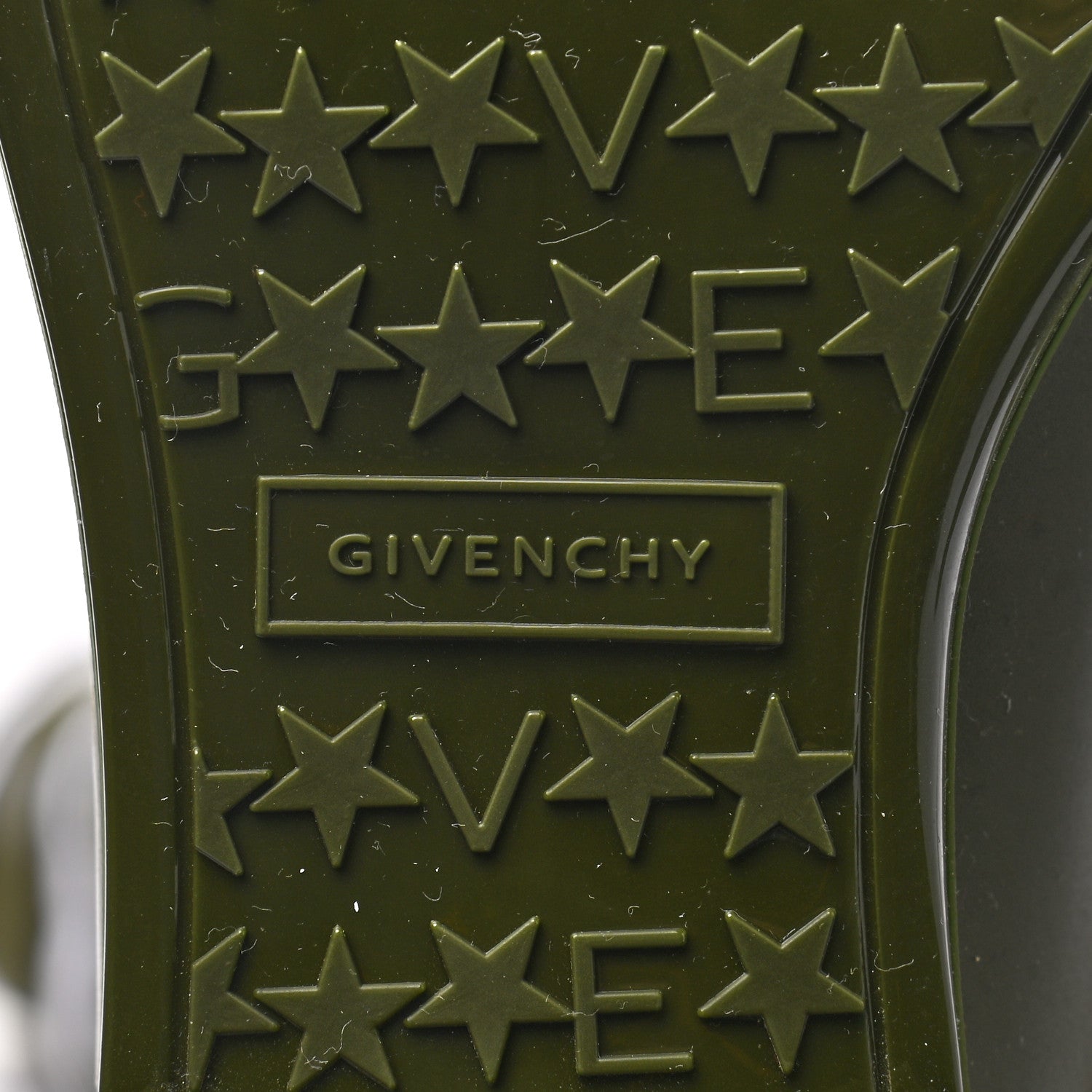 Givenchy Knit Rubber Storm Over The Knee Boots 36 Khaki 6 of 8