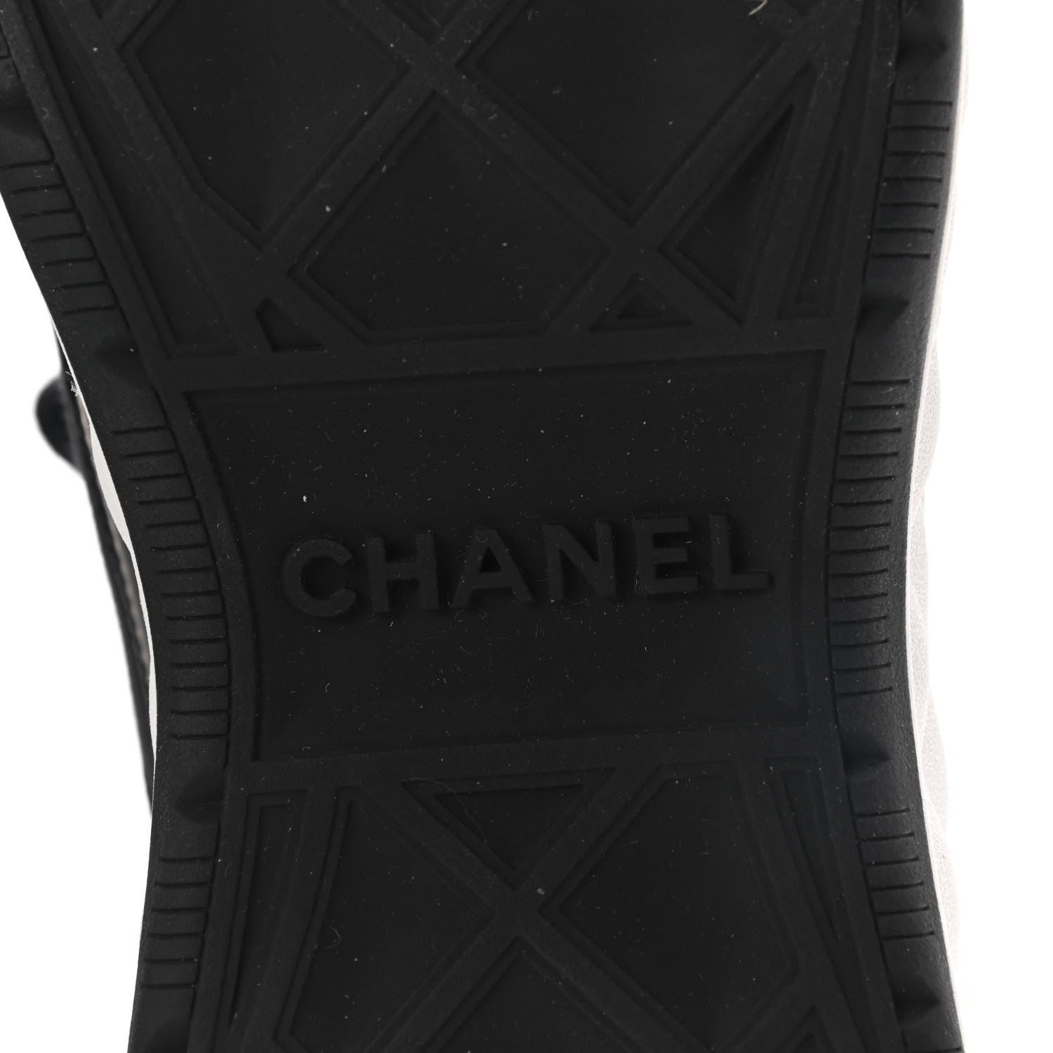 Chanel Velvet Calfskin Mixed Fibers CC Sneakers 40.5 Black 6 of 8