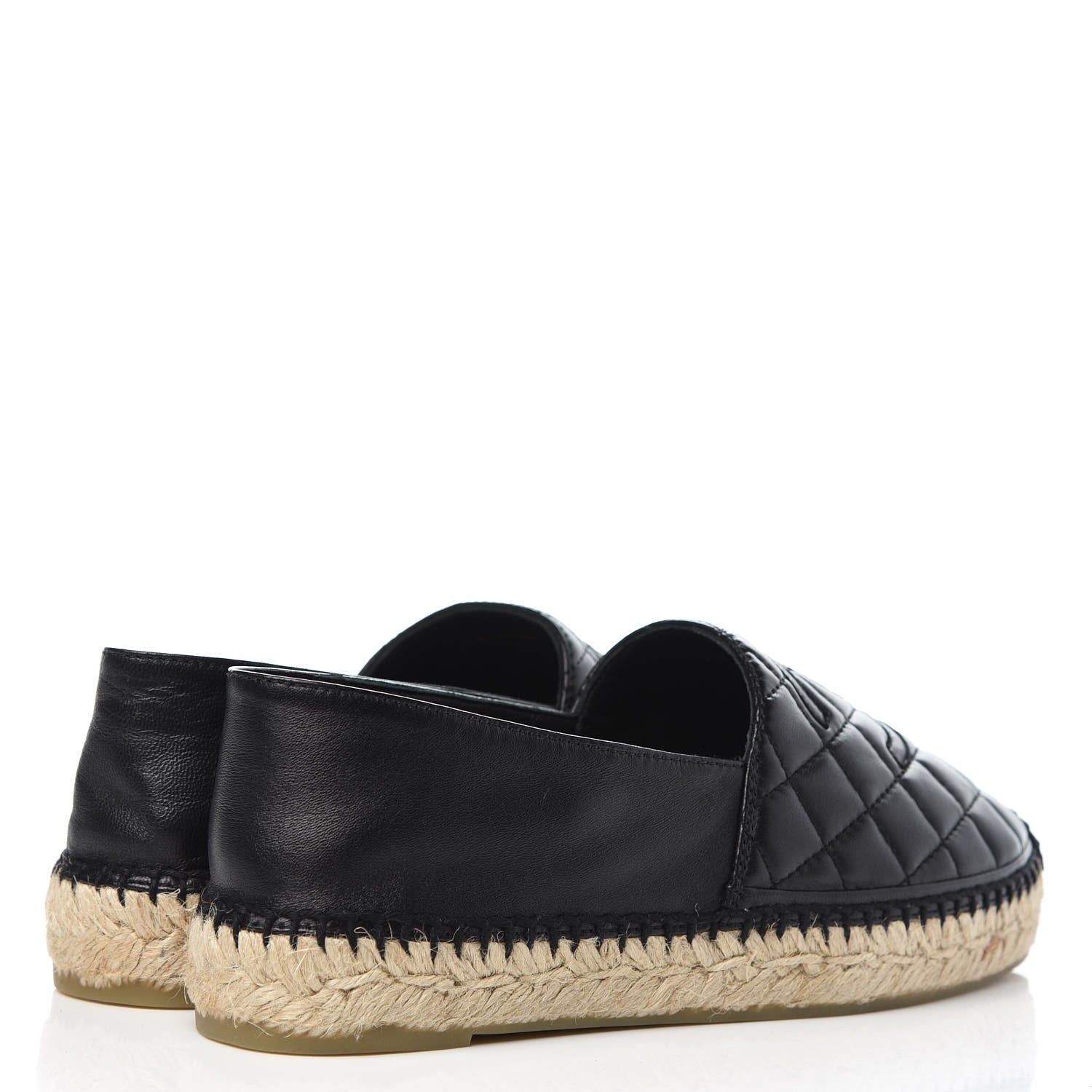 Chanel Lambskin Quilted CC Espadrilles 36 Navy 4 of 10