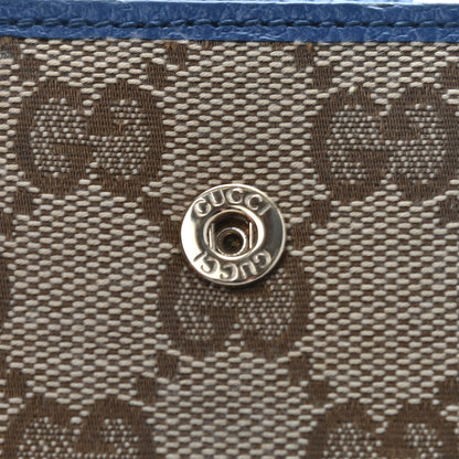 Gucci Monogram Dollar Calfskin Zip Around French Flap Wallet Beige Ebony Caspian 7 of 10