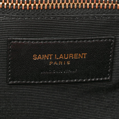 Saint Laurent Grain De Poudre Matelasse Chevron Monogram Shopping Bag Red 8 of 16