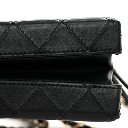 Chanel Calfskin Quilted Studded Square Vanity Case Black 11 of 11
