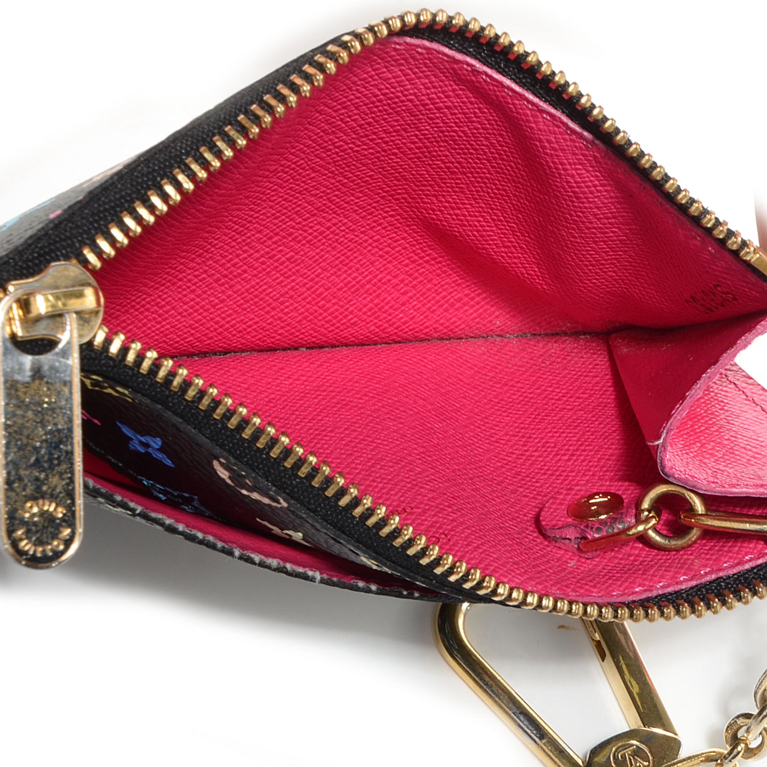 Louis Vuitton Monogram Multicolor Key Pouch Black 6 of 7