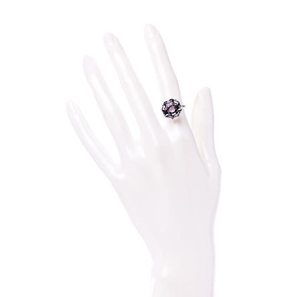Tiffany Sterling Silver Amethyst Round Sparklers Cocktail Ring 49 5 2 of 5