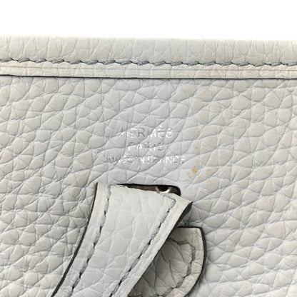 Hermes Taurillon Clemence Amazone Evelyne TPM Bleu Pale Indigo 6 of 17