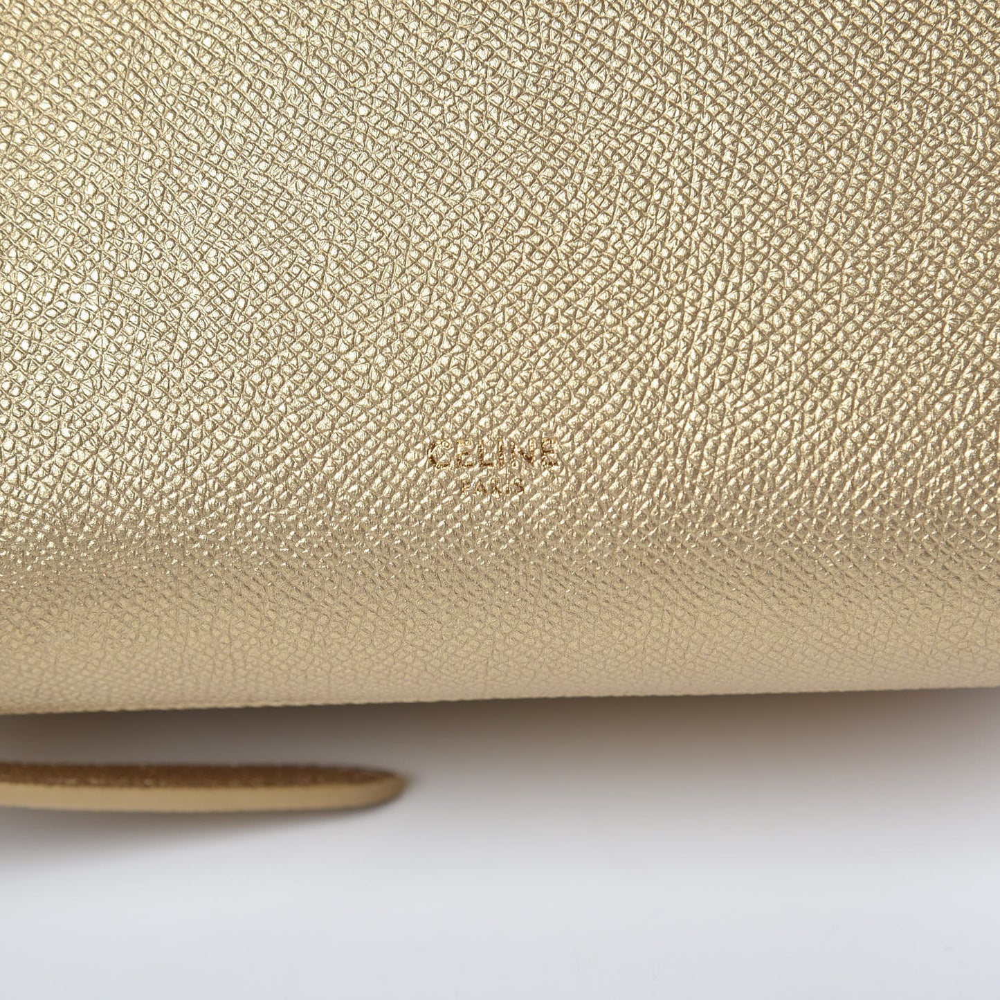 Laminated Calfskin Nano Belt Bag Gold