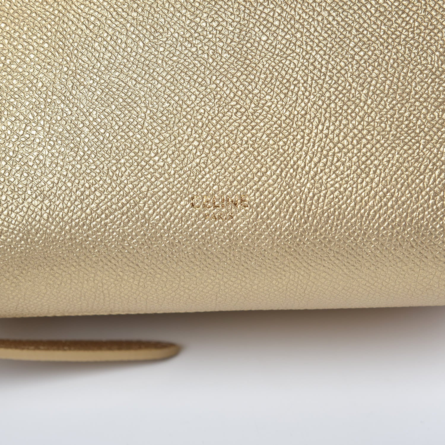 Celine Laminated Calfskin Nano Belt Bag Gold 7 of 9