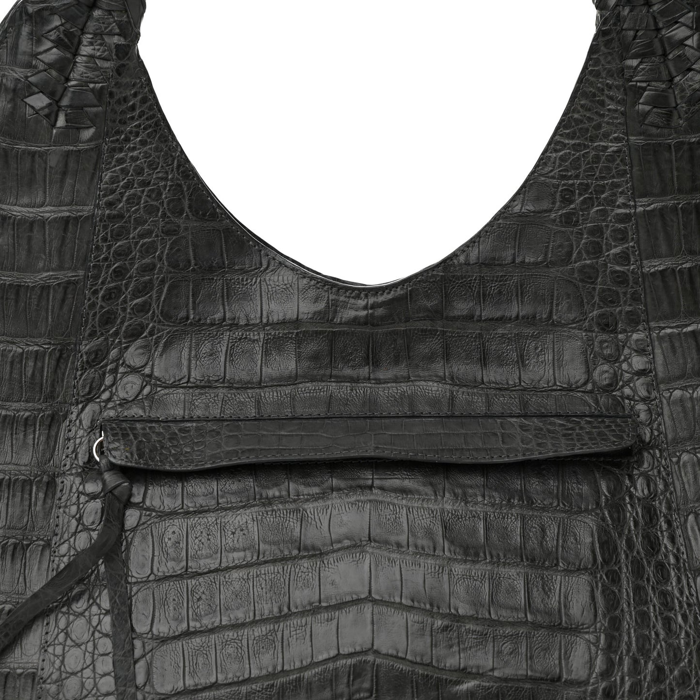 Crocodile Shoulder Bag Gray
