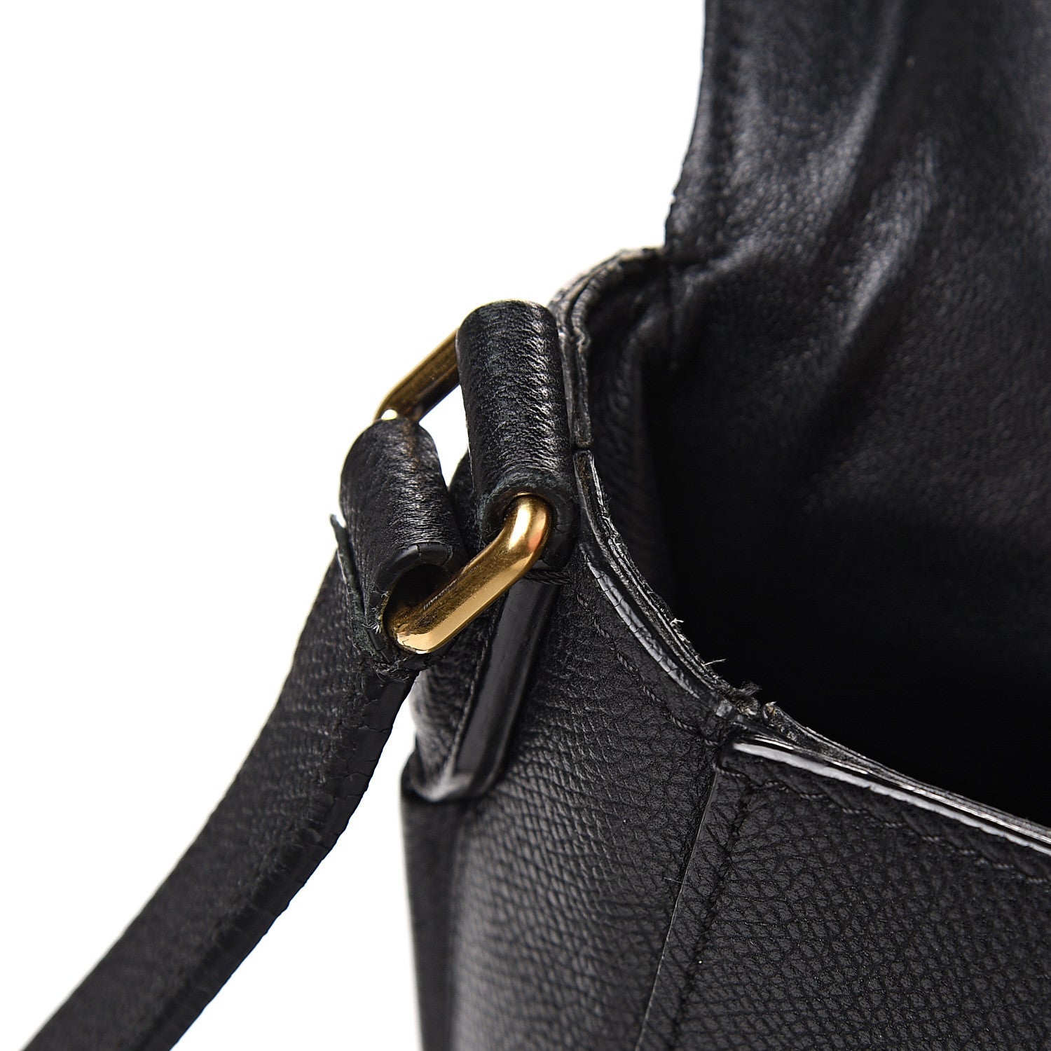 Celine Grained Calfskin Medium Trotteur Black 9 of 17