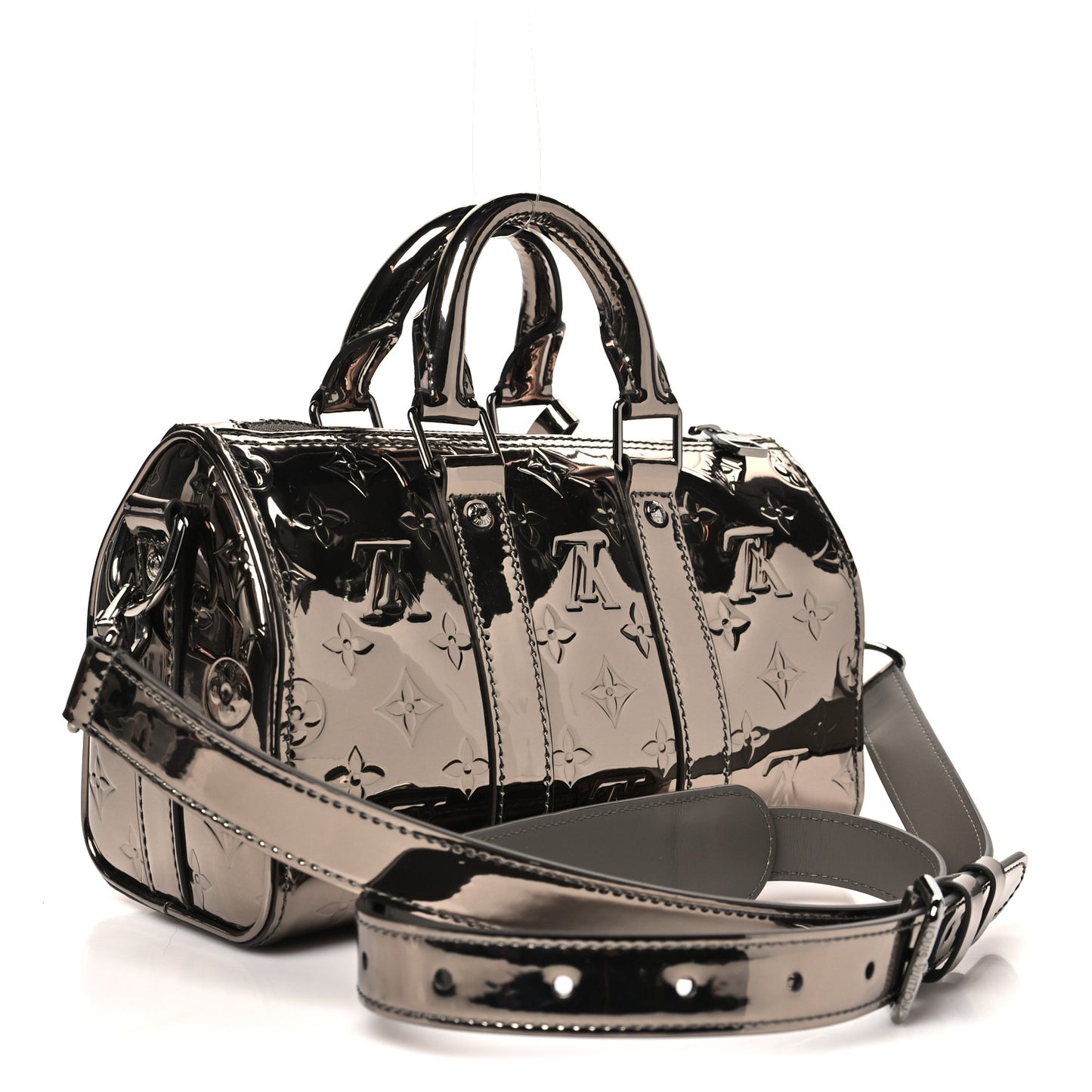 Mirror Monogram Heritage Keepall Bandouliere 25 Gunmetal