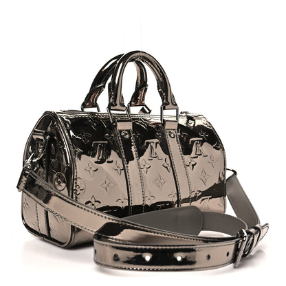 Louis Vuitton Mirror Monogram Heritage Keepall Bandouliere 25 Gunmetal 3 of 9