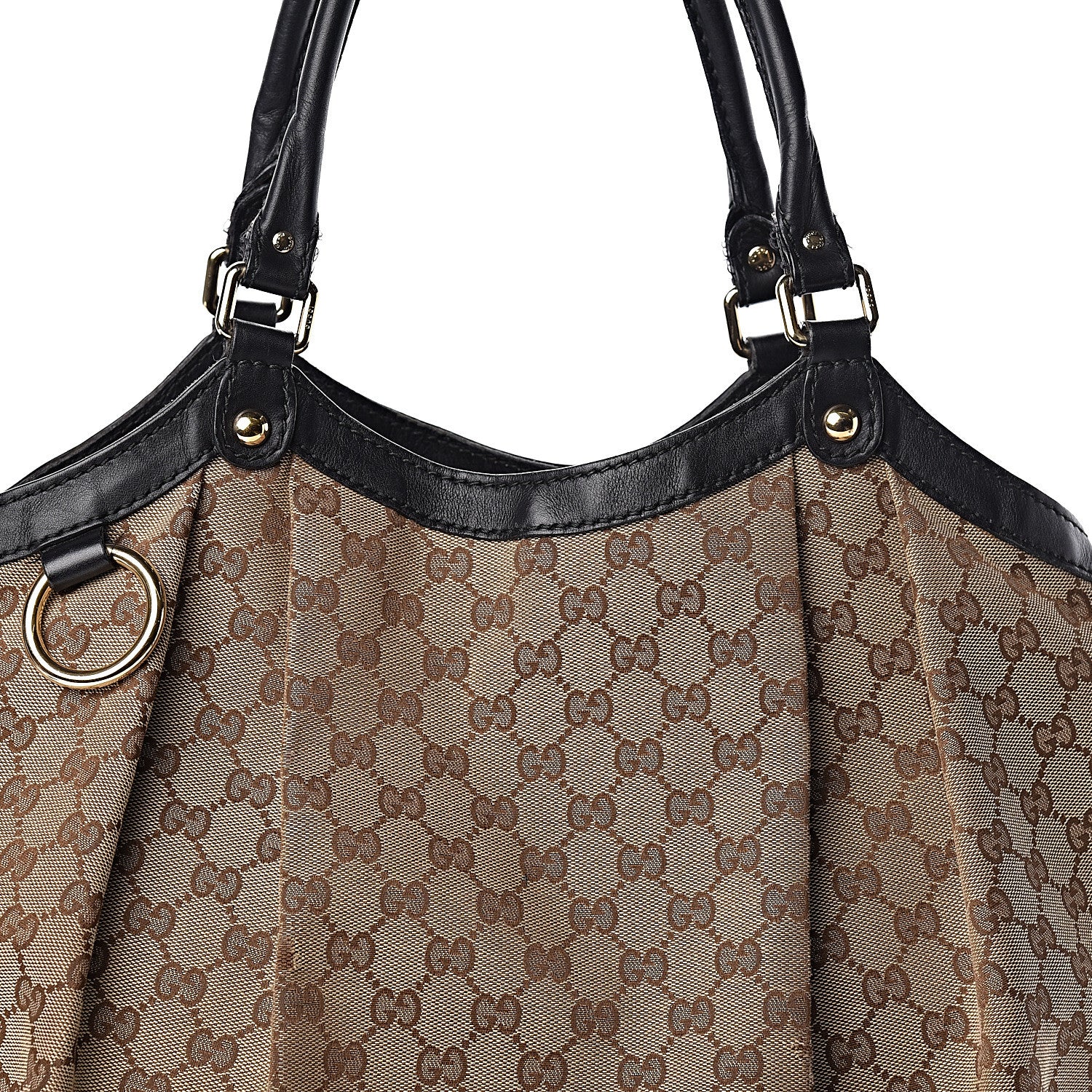 Gucci Monogram Large Sukey Tote Beige Ebony Black 9 of 15