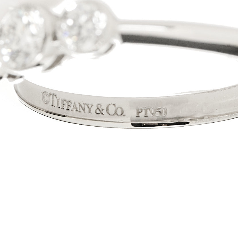 Platinum Diamond Three Stone Milgrain Ring 49 5