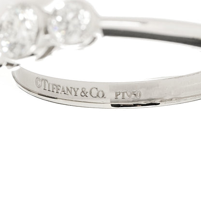 Tiffany Platinum Diamond Three Stone Milgrain Ring 49 5 4 of 5