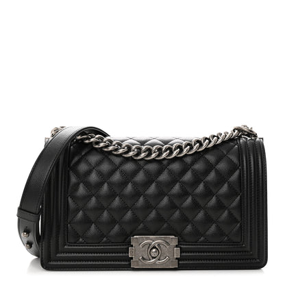 Chanel Caviar Quilted Medium Boy Flap Black 1 of 10