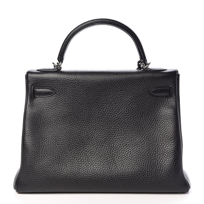 Hermes Taurillon Clemence Kelly Retourne 32 Black 5 of 37