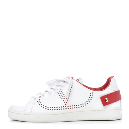 Valentino Garavani Calfskin Womens Backnet Sneakers 36 White Rosso Valentino 1 of 9