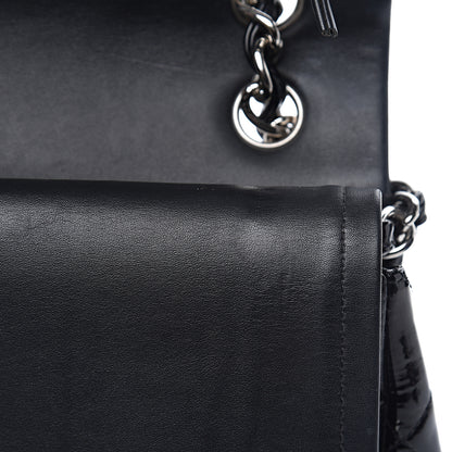Chanel Patent Quilted Jumbo Double Flap Black 10 of 22