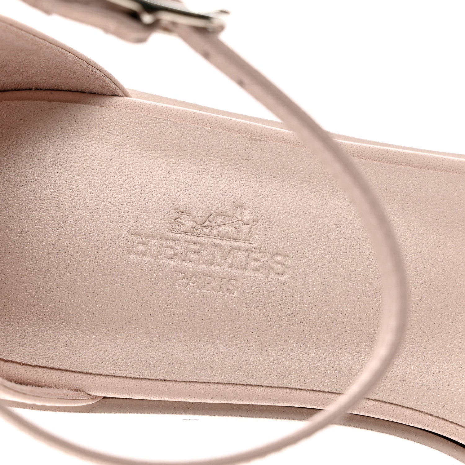 Hermes Calfskin Santorini Sandals 37.5 Rose Petale 7 of 8