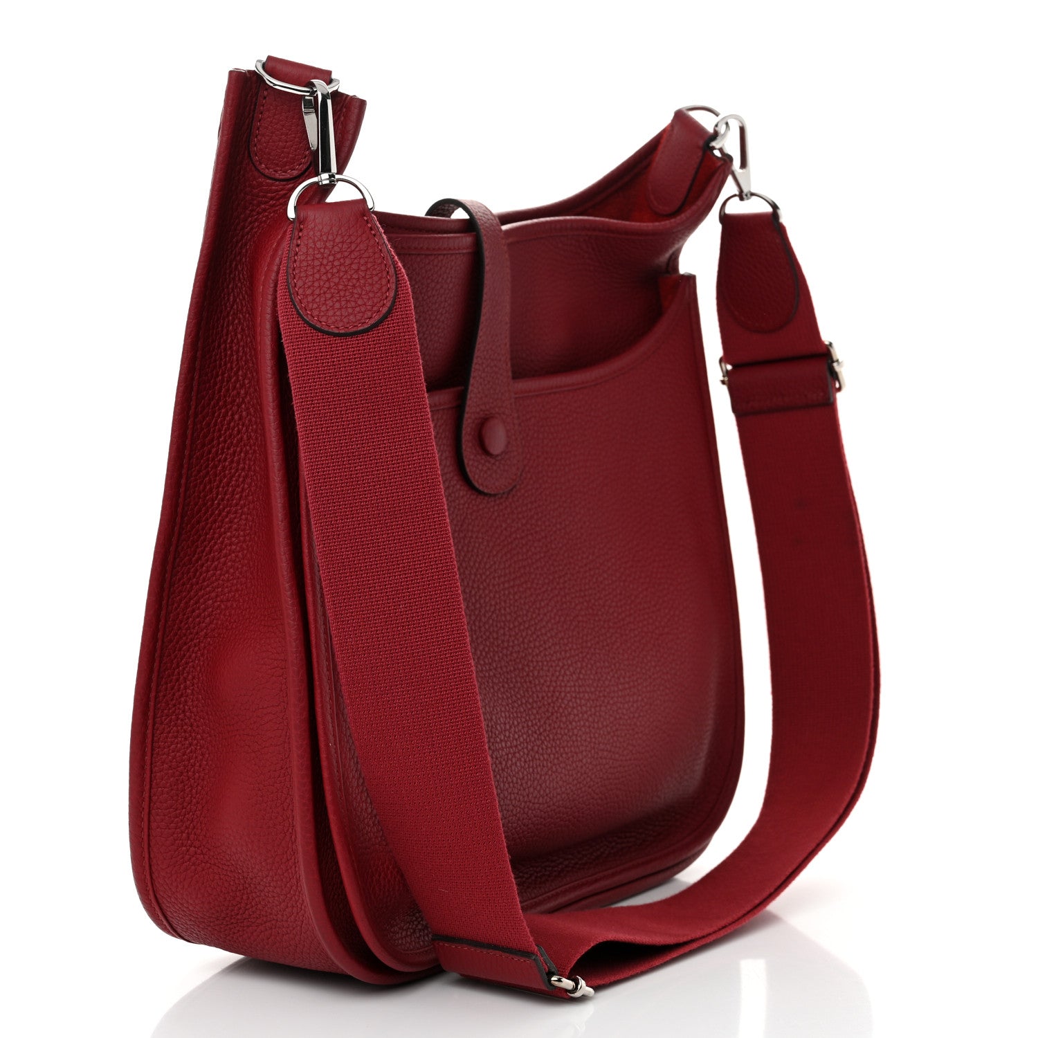 Hermes Taurillon Clemence Evelyne III GM Rouge Grenat 3 of 10
