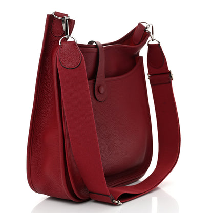Hermes Taurillon Clemence Evelyne III GM Rouge Grenat 3 of 10