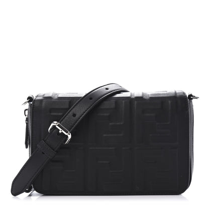 Fendi Nappa FF 1974 Embossed Mini Expandable Flap Bag Black 1 of 10