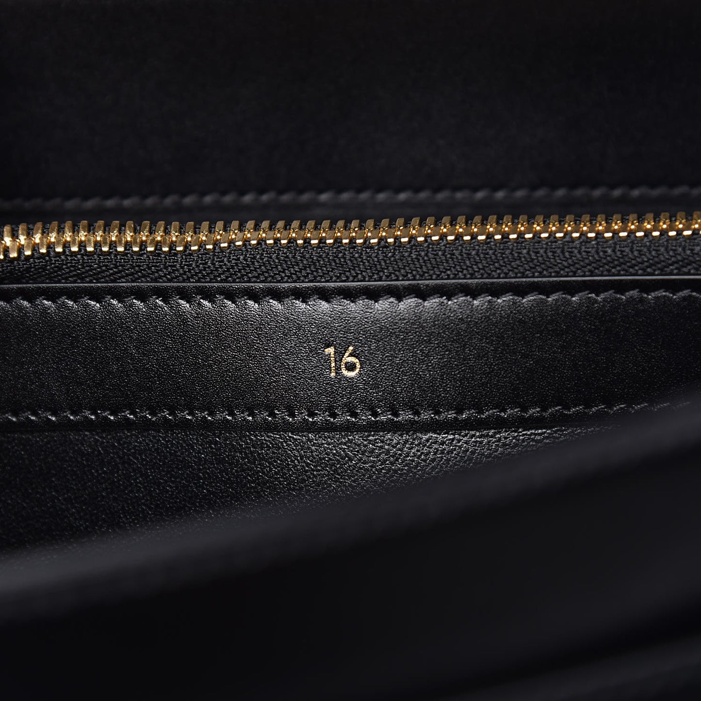 Satinated Calfskin Medium 16 Top Handle Bag Black