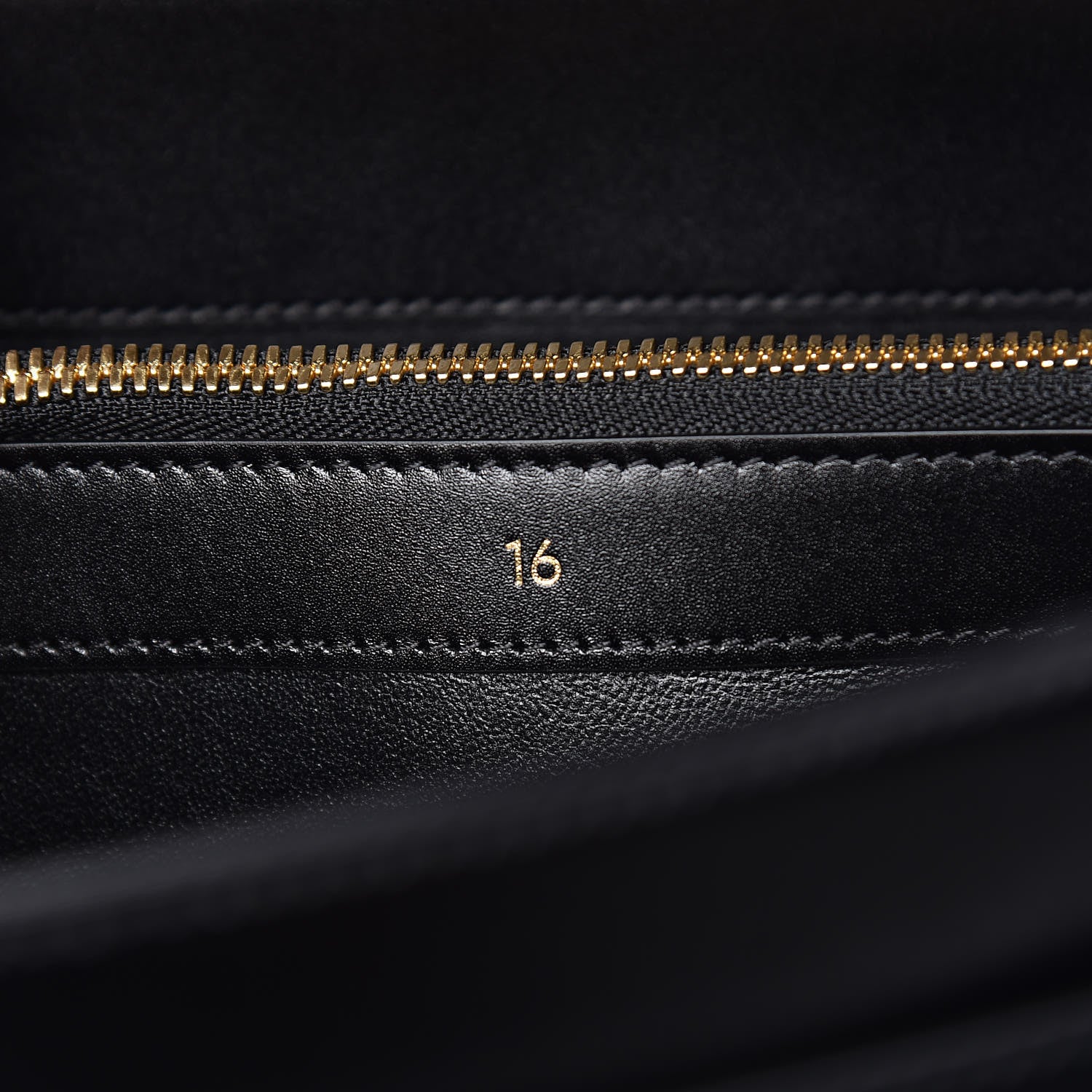 Celine Satinated Calfskin Medium 16 Top Handle Bag Black 9 of 12
