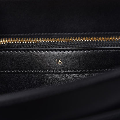 Celine Satinated Calfskin Medium 16 Top Handle Bag Black 9 of 12