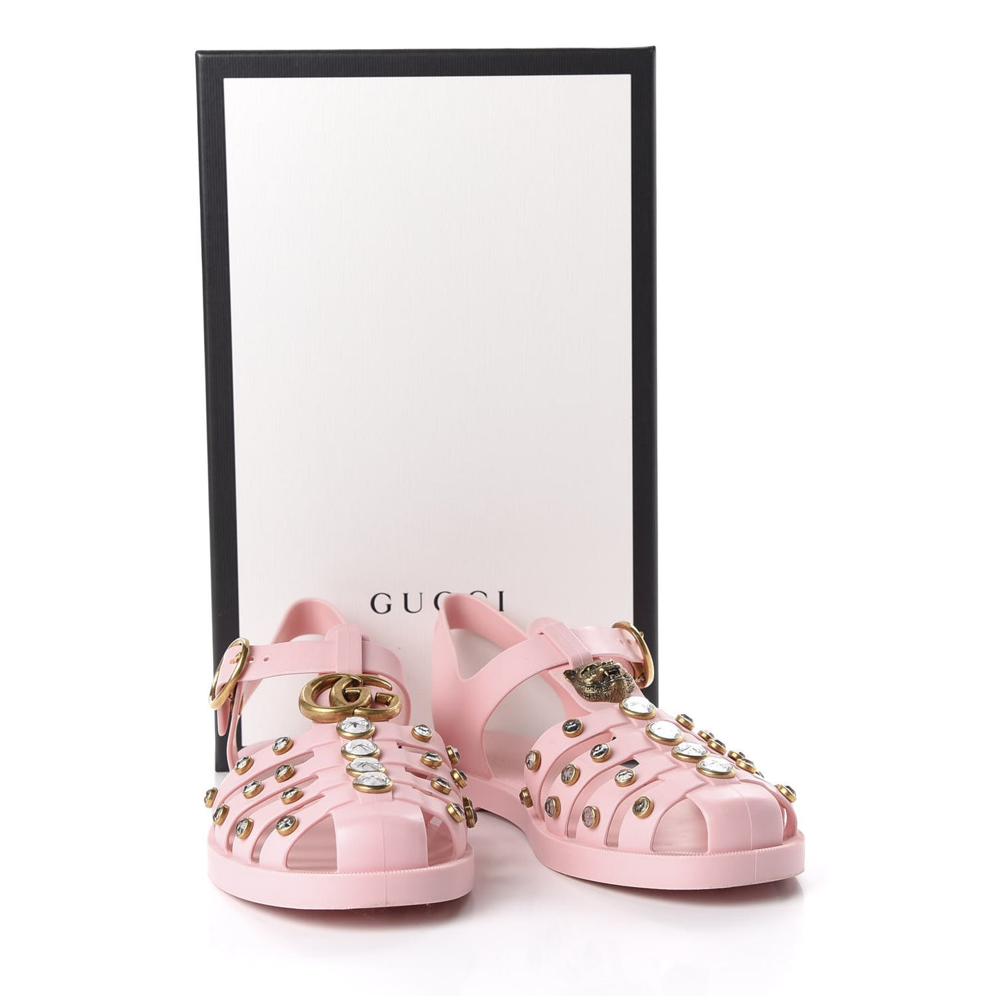Rubber Crystal Womens Buckle Strap Sandal 37 Perfect Pink