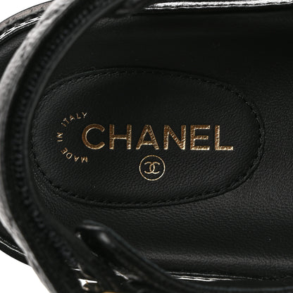 Chanel Grained Calfskin Velcro Dad Sandals 38 Black 6 of 9