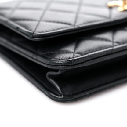 Chanel Lambskin Quilted Trendy CC Wallet On Chain WOC Black 9 of 16