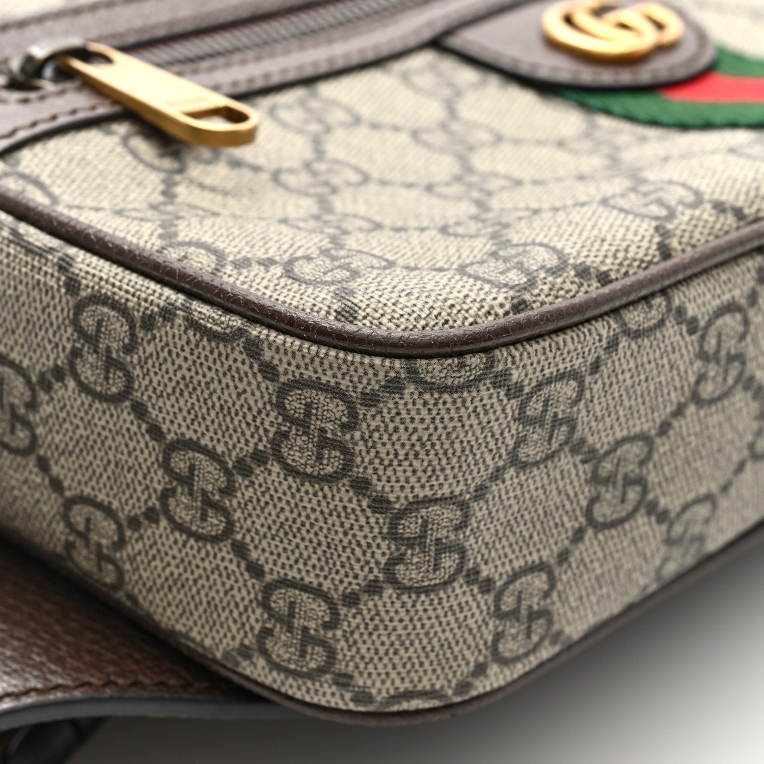 Gucci Soft GG Supreme Monogram Medium Ophidia Belt Bag Dark Brown 8 of 9