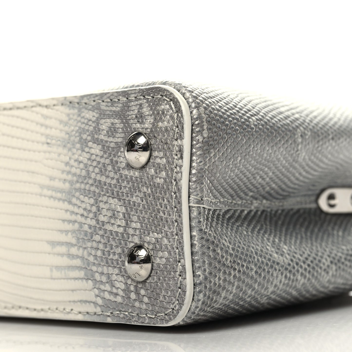 Lizard Capucines Mini White