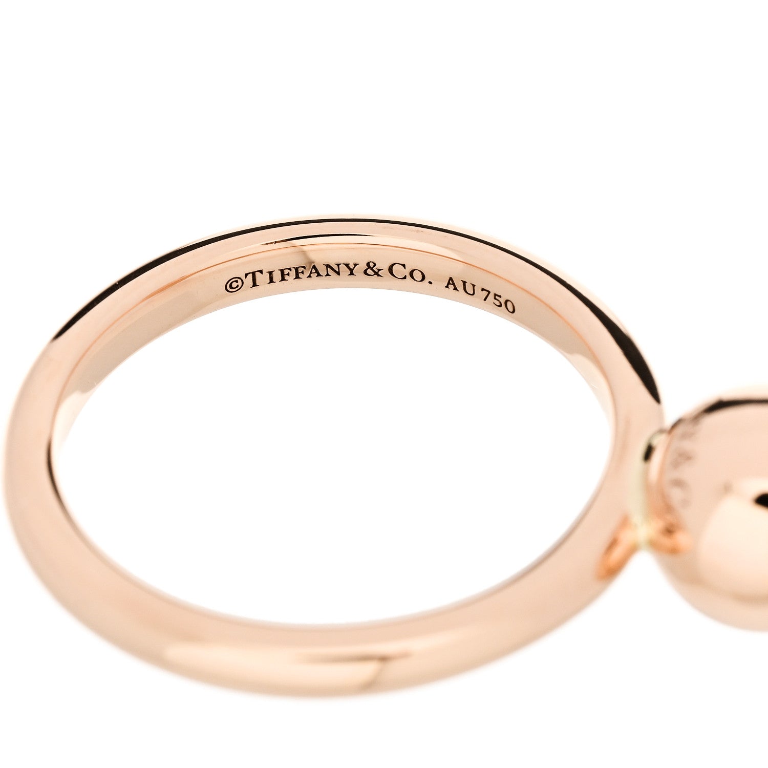 Tiffany 18K Rose Gold 8mm HardWear Ball Ring 52 6 4 of 5
