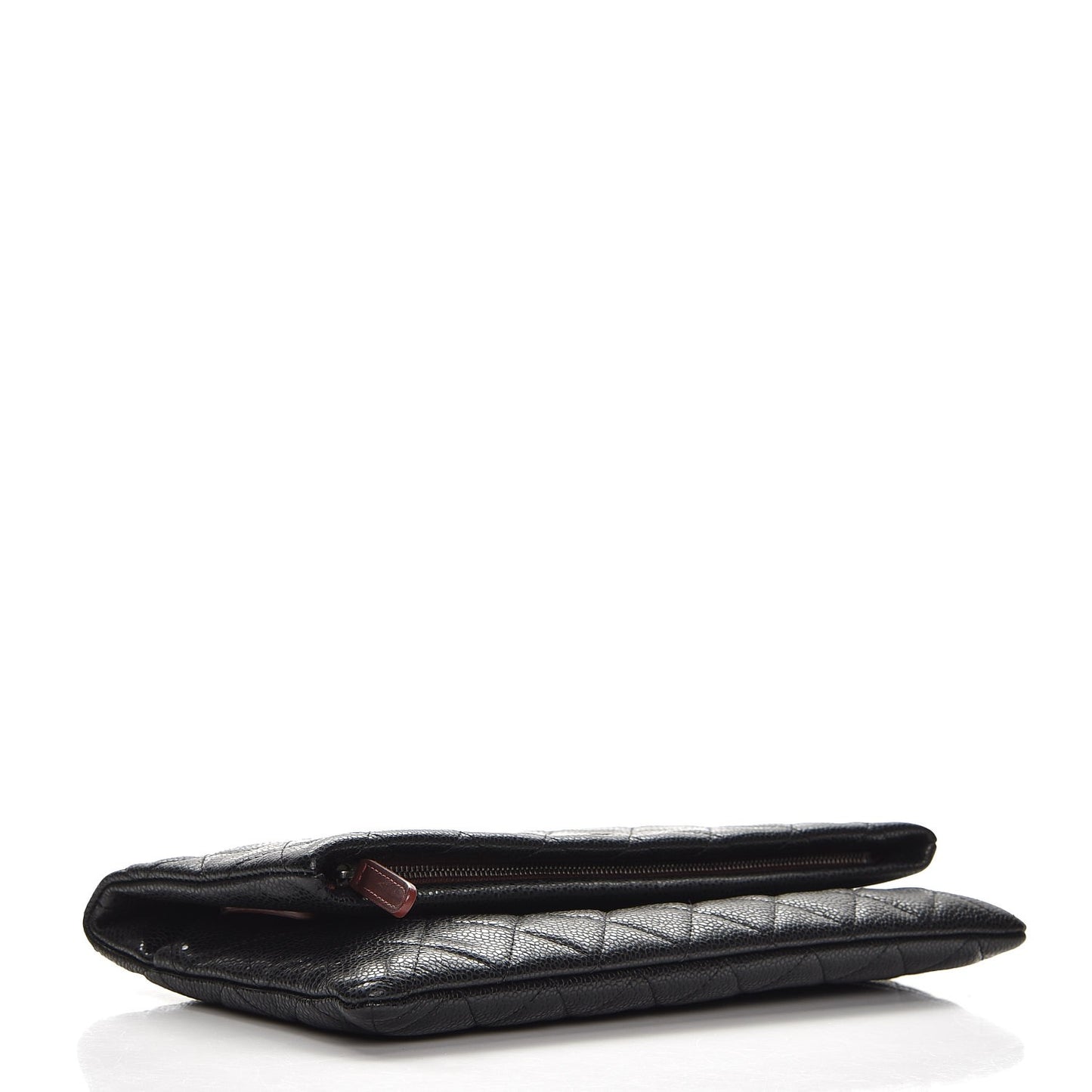 Caviar Quilted CC Beauty Clutch Black