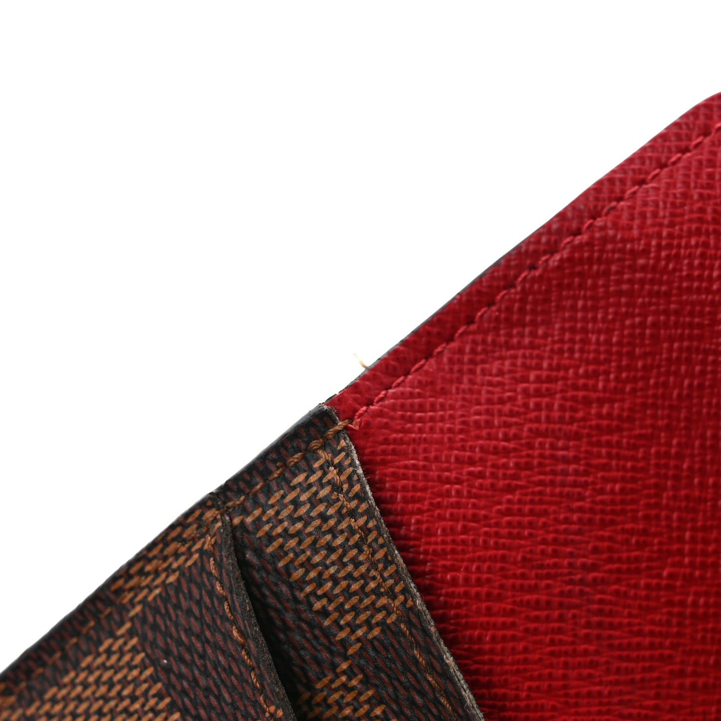 Damier Ebene Josephine Wallet Red