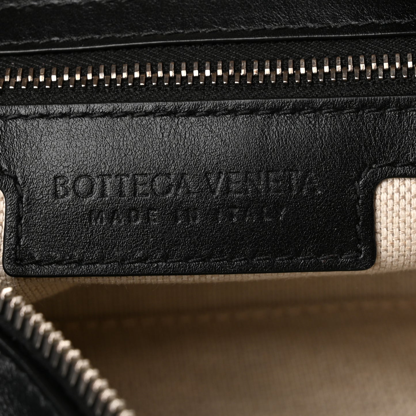 Calfskin Intrecciato Small Camera Bag Black