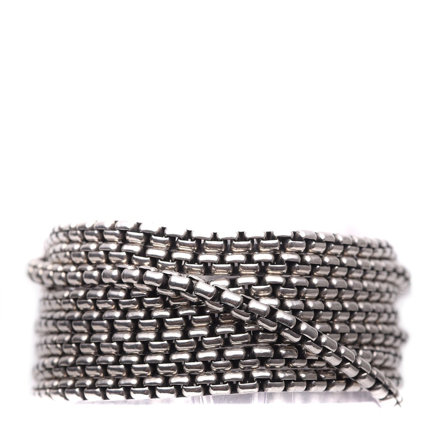Sterling Silver Eight-Row Box Chain Bracelet