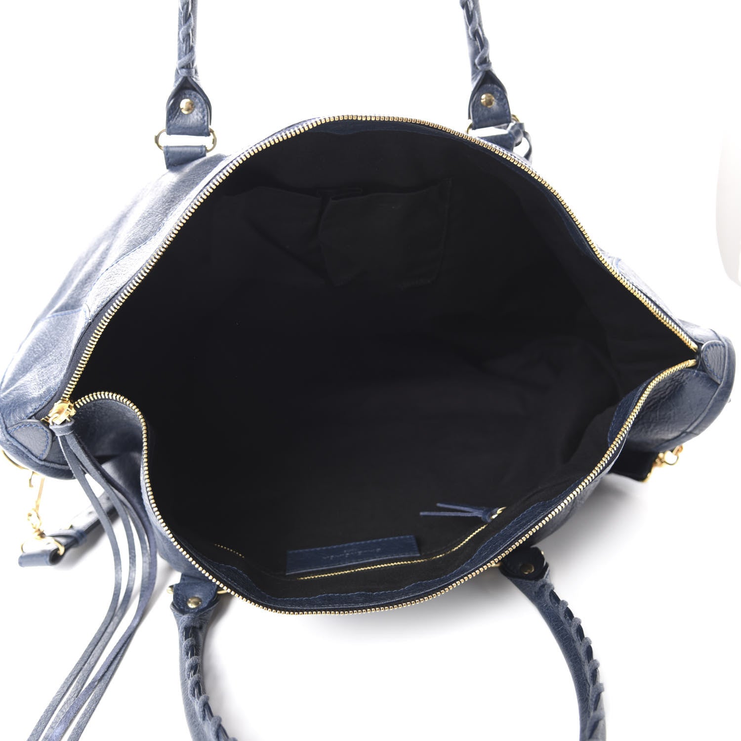 Balenciaga Agneau Classic Gold Hardware City XL Bleu Obscur 6 of 11