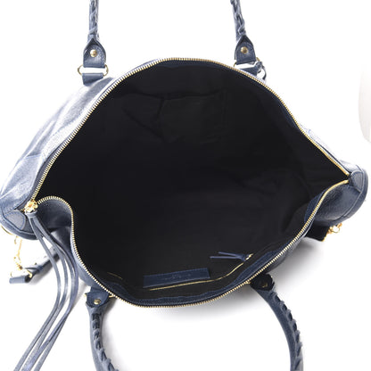 Balenciaga Agneau Classic Gold Hardware City XL Bleu Obscur 6 of 11