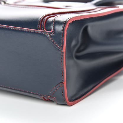 Celine Satin Calfskin Nano Debossed Luggage Navy Blue 9 of 11