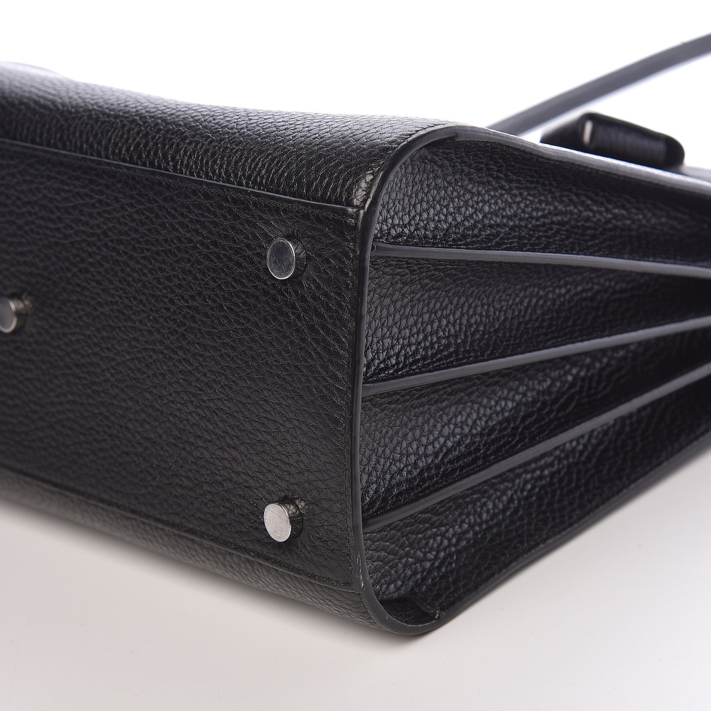 Grained Calfskin Small Sac De Jour Black