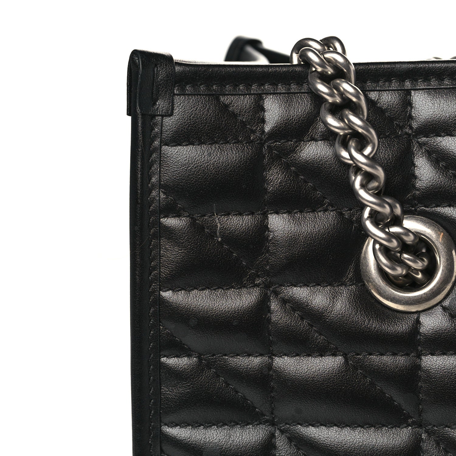Gucci Calfskin Matelasse Aria Medium GG Marmont Shoulder Tote Black 11 of 11