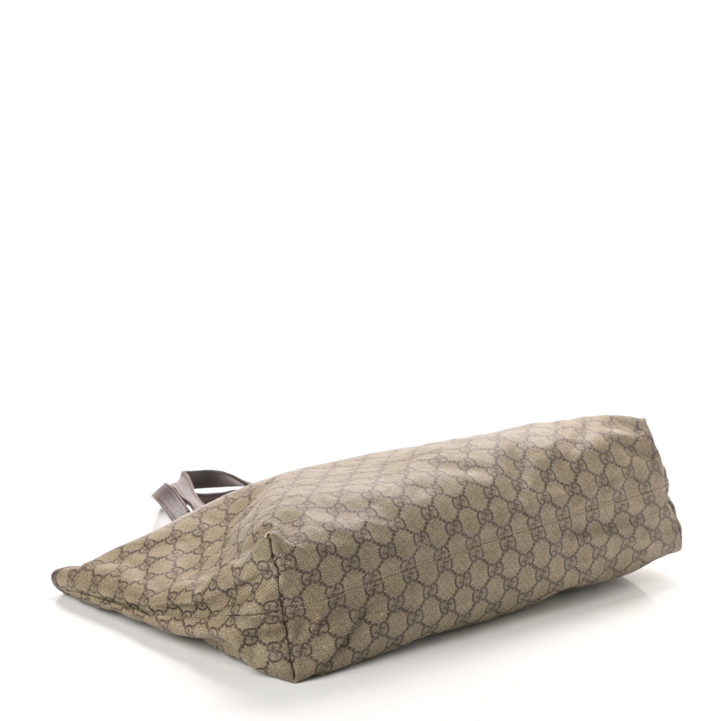 GG Plus Monogram Medium Zippered Shopping Tote Dark Brown